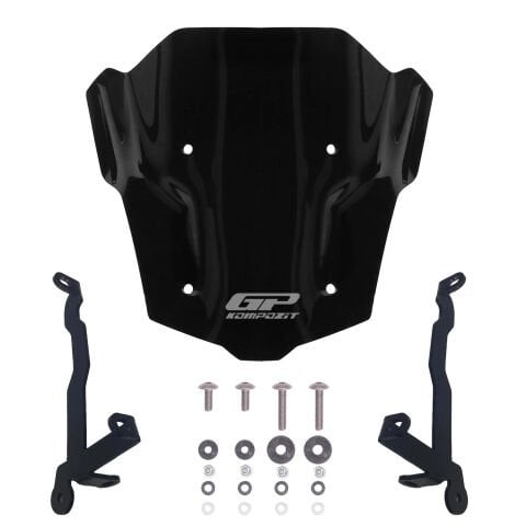 GP Kompozit Honda CB650R E-CLUTCH 2025-2026 Uyumlu Kısa Ön Cam Siyah