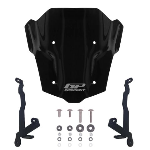 GP Kompozit Honda CB650R E-CLUTCH 2025-2026 Uyumlu Kısa Ön Cam Siyah