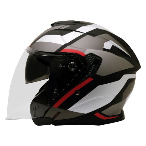 GP Kompozit MKS009-GR Şeffaf Vizörlü Motosiklet Yarım Kask