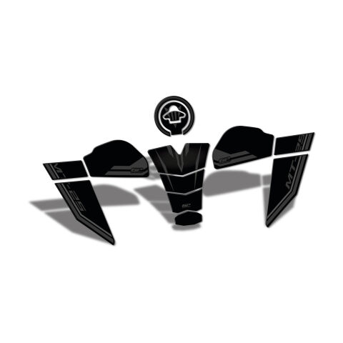 GP Kompozit Yamaha MT-25 2020-2026 Uyumlu Tank Pad Seti Siyah