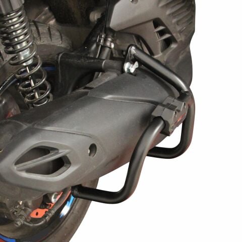GP Kompozit Yamaha NMAX 125 / 155 2021-2026 Uyumlu Egzoz Koruma Demiri Siyah