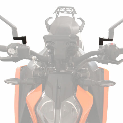 GP Kompozit KTM Duke 250 2024-2026 Uyumlu Ayna Genişletme Siyah