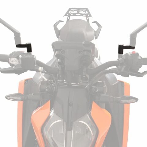 GP Kompozit KTM Duke 250 2024-2026 Uyumlu Ayna Genişletme Siyah