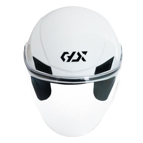 GP GX MKS005-PW Şeffaf Vizörlü Motosiklet Yarım Kask
