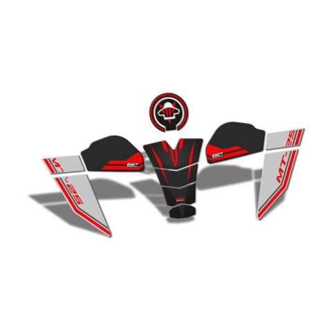 GP Kompozit Yamaha MT-25 2020-2025 Uyumlu Tank Pad Seti Kırmızı