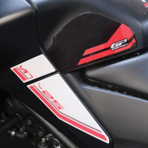 GP Kompozit Yamaha MT-25 2020-2026 Uyumlu Tank Pad Seti Kırmızı