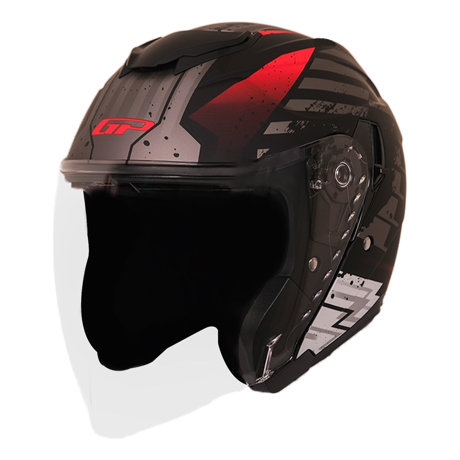 GP Kompozit MKS009-GWR Şeffaf Vizörlü Motosiklet Yarım Kask