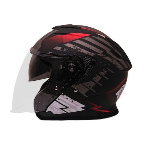 GP Kompozit MKS009-GWR Şeffaf Vizörlü Motosiklet Yarım Kask