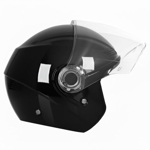 GP GX MKS005-GB Şeffaf Vizörlü Motosiklet Yarım Kask