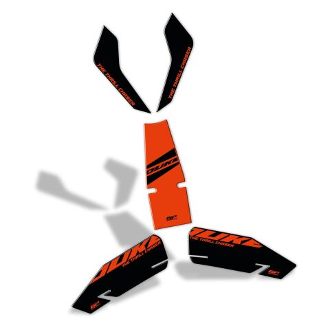 GP Kompozit KTM Duke 250 2024-2026 Uyumlu Tank Pad Seti Turuncu