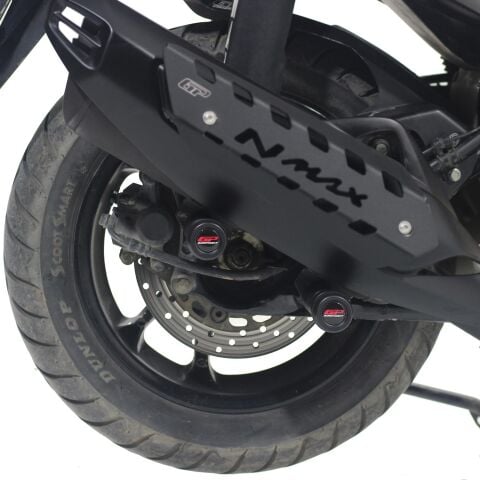GP Kompozit Yamaha NMAX 125 / 155 2015-2026 Uyumlu Egzoz Koruma Takozu Siyah