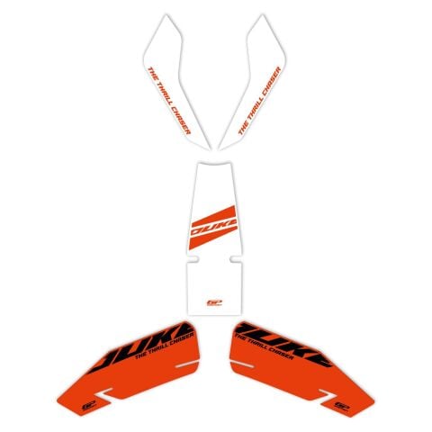 GP Kompozit KTM Duke 250 2024-2026 Uyumlu Tank Pad Seti Beyaz