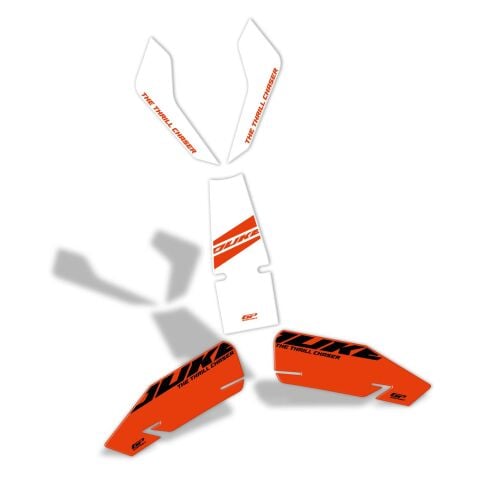 GP Kompozit KTM Duke 250 2024-2026 Uyumlu Tank Pad Seti Beyaz