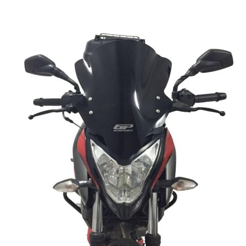 GP Kompozit Bajaj Pulsar NS 200 2011-2024 Uyumlu Ön Tur Camı Füme