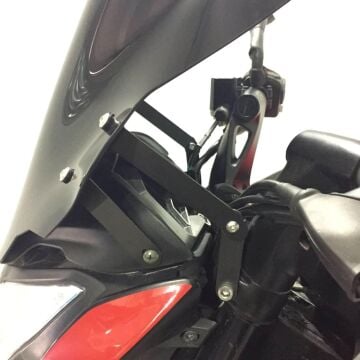 GP Kompozit Bajaj Pulsar NS 200 2011-2024 Uyumlu Ön Tur Camı Siyah
