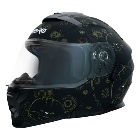 GP NERO MKS004-MBA2G Güneş Vizörlü Şeffaf Çene Açılır Motosiklet Kaskı