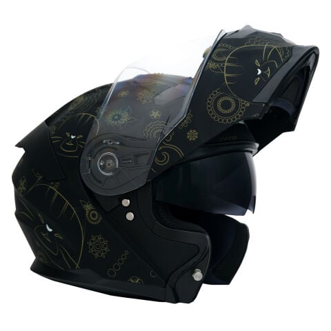 GP NERO MKS004-MBA2G Güneş Vizörlü Şeffaf Çene Açılır Motosiklet Kaskı