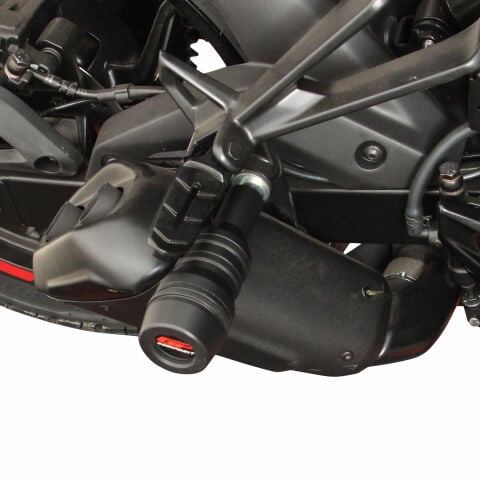 GP Kompozit Bajaj Pulsar F 250 2022-2026 Uyumlu Egzoz Koruma Takozu Siyah