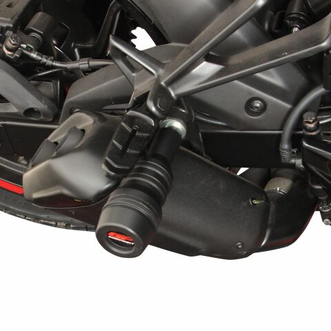 GP Kompozit Bajaj Pulsar F 250 2022-2026 Uyumlu Egzoz Koruma Takozu Siyah