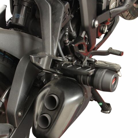GP Kompozit Bajaj Pulsar F 250 2022-2026 Uyumlu Egzoz Koruma Takozu Siyah