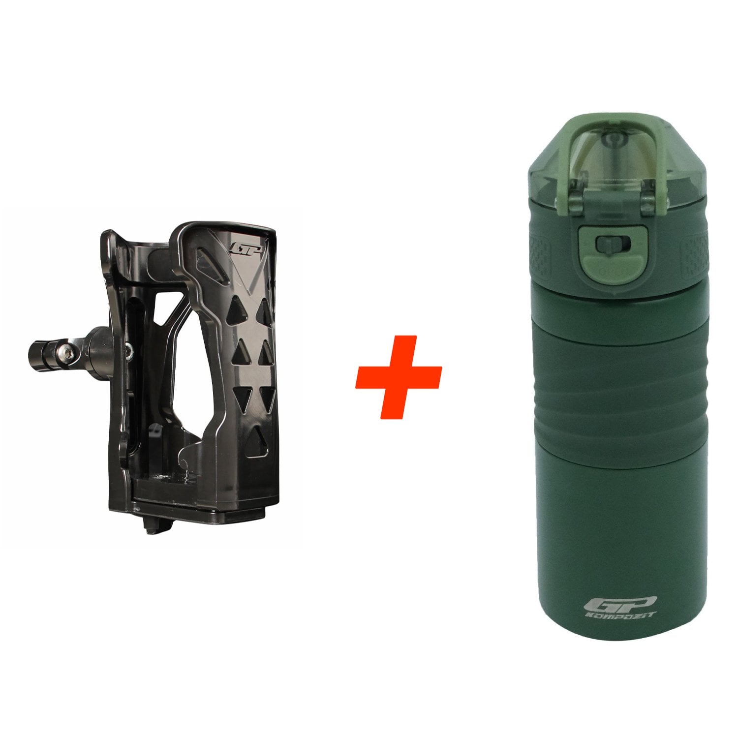 GP Kompozit TRM004 450 ml Çift Cidarlı Vakumlu Paslanmaz Çelik Haki Termos + Termos Tutucu
