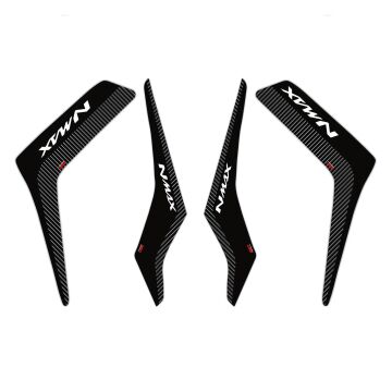 GP Kompozit Yamaha NMAX 125 / 155 2015-2020 Uyumlu Yan Pad Seti Siyah-Karbon