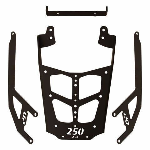 GP Kompozit Bajaj Pulsar F 250 2022-2026 Uyumlu Arka Çanta Demiri Siyah