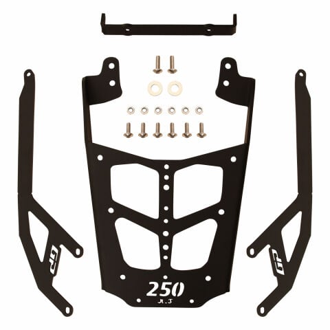 GP Kompozit Bajaj Pulsar F 250 2022-2026 Uyumlu Arka Çanta Demiri Siyah