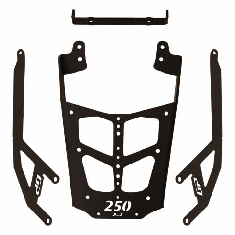 GP Kompozit Bajaj Pulsar F 250 2022-2026 Uyumlu Arka Çanta Demiri Siyah