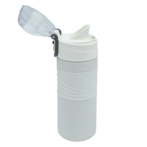 GP Kompozit TRM004 450 ml Çift Cidarlı Vakumlu Paslanmaz Çelik Beyaz Termos + Termos Tutucu