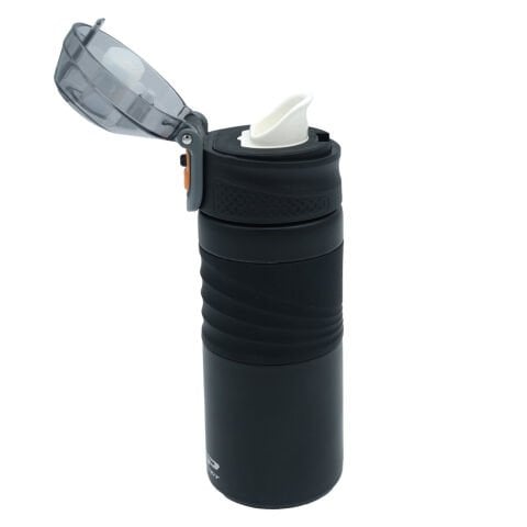 GP Kompozit TRM004 450 ml Çift Cidarlı Vakumlu Paslanmaz Çelik Siyah Termos + Termos Tutucu