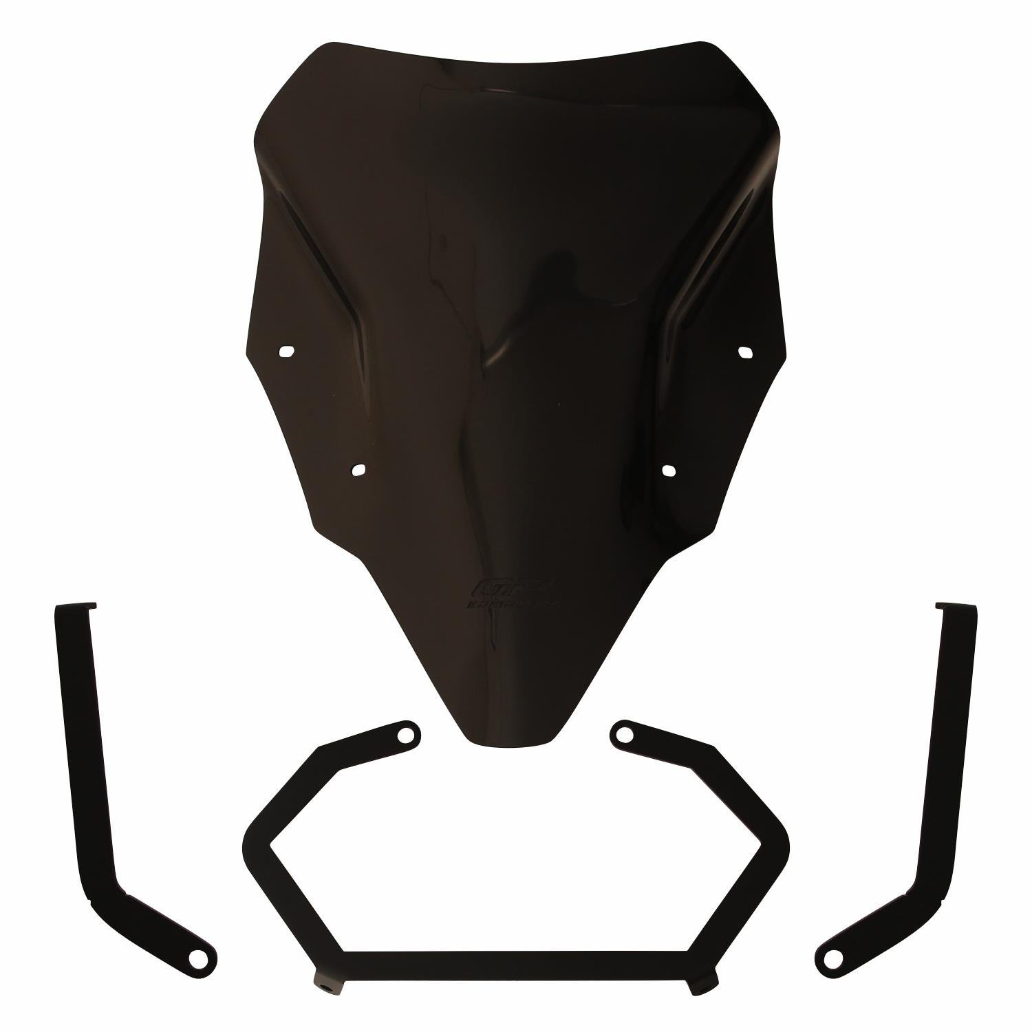 GP Kompozit Bajaj Pulsar N 250 2022-2024 Uyumlu Ön Cam Siyah 45 cm