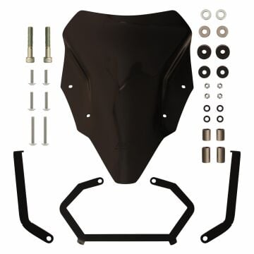 GP Kompozit Bajaj Pulsar N 250 2022-2024 Uyumlu Ön Cam Siyah 45 cm