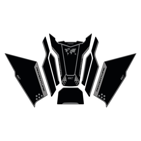 GP Kompozit BMW F 900 GS ADV 2024-2026 Uyumlu Tank Pad Seti Siyah