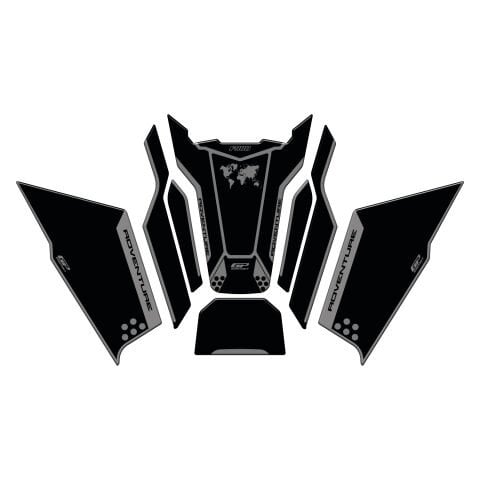 GP Kompozit BMW F 900 GS ADV 2024-2026 Uyumlu Tank Pad Seti Siyah