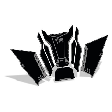 GP Kompozit BMW F 900 GS ADV 2024 Uyumlu Tank Pad Seti Siyah