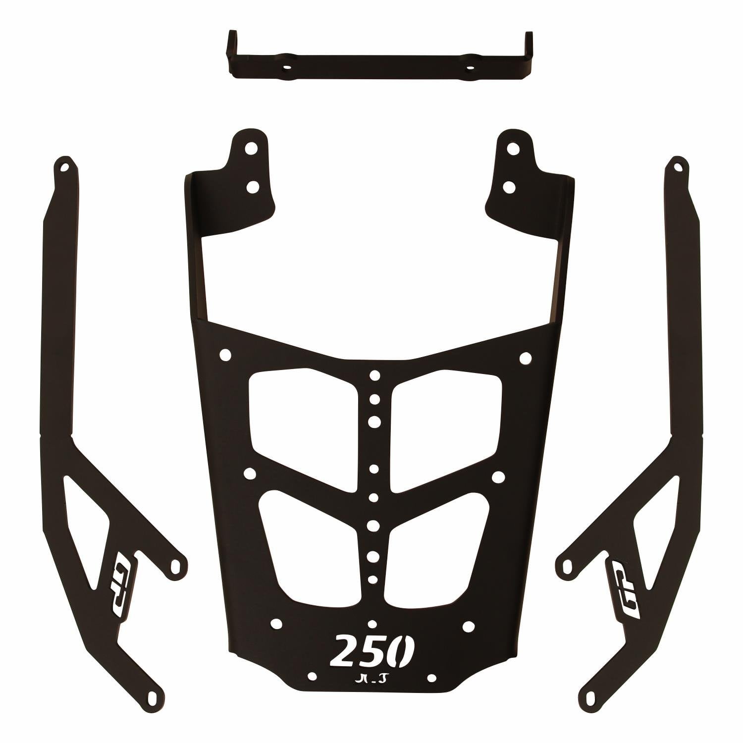 GP Kompozit Bajaj Pulsar N 250 2022-2026 Uyumlu Arka Çanta Demiri Siyah