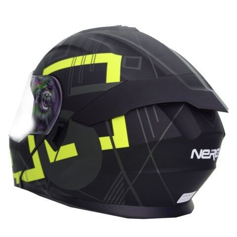 GP NERO MKS004-MBA1Y Güneş Vizörlü Şeffaf Çene Açılır Motosiklet Kaskı