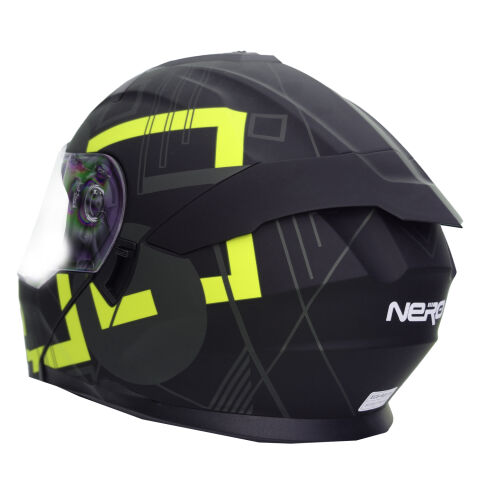 GP NERO MKS004-MBA1Y Güneş Vizörlü Şeffaf Çene Açılır Motosiklet Kaskı