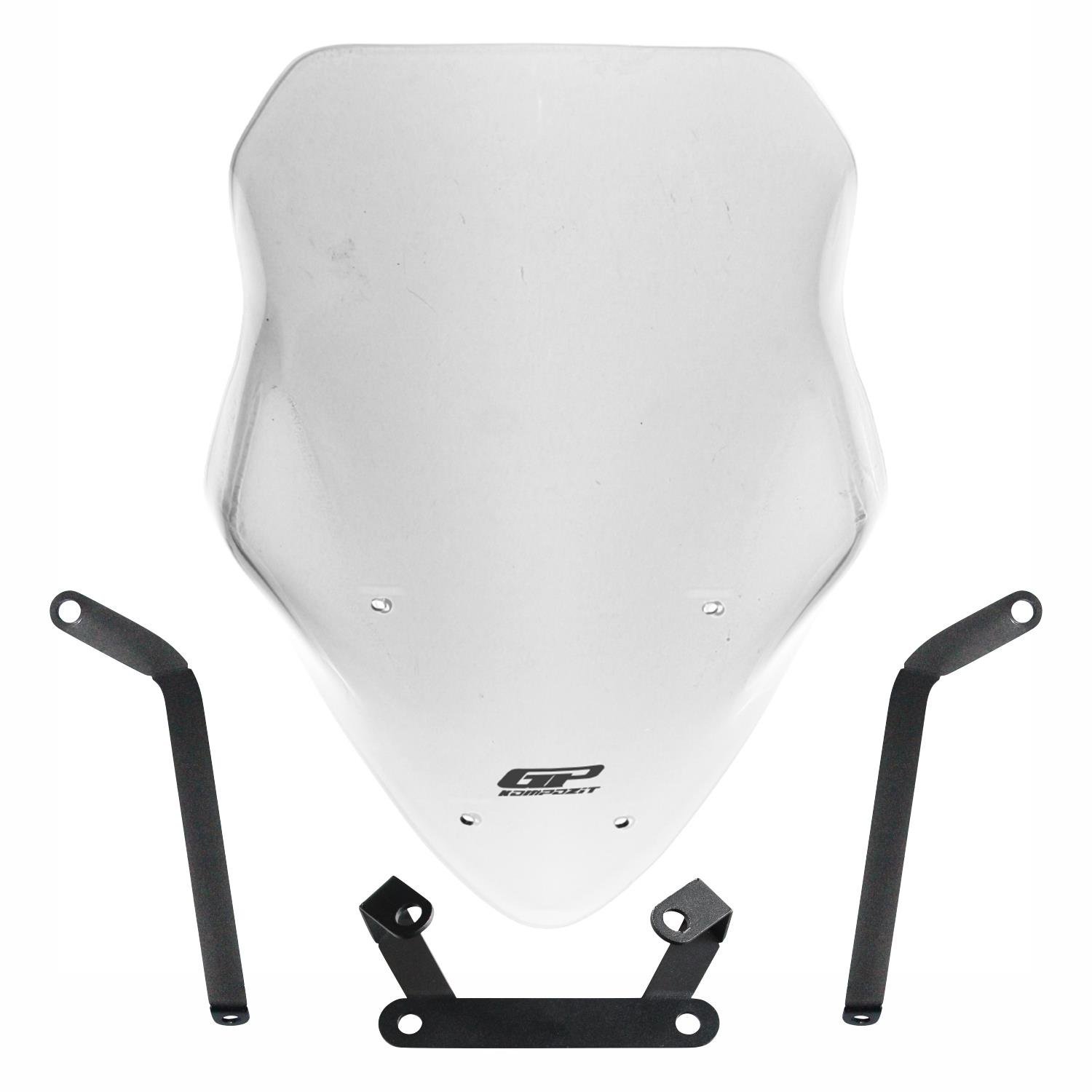 GP Kompozit Bajaj Pulsar NS 200 2011-2024 Uyumlu Uzun Tur Camı Şeffaf 59 cm