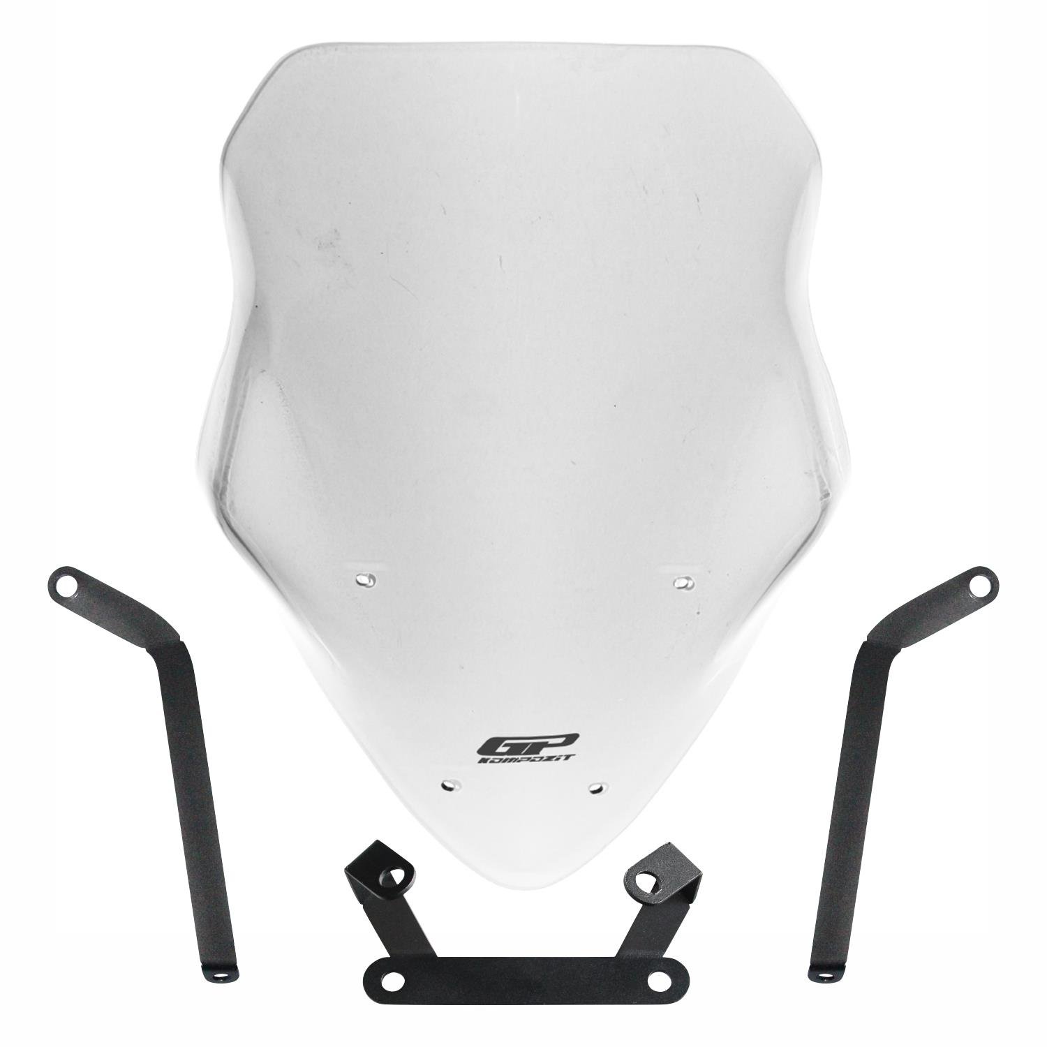 GP Kompozit Bajaj Pulsar NS 200 2011-2024 Uyumlu Uzun Tur Camı Şeffaf