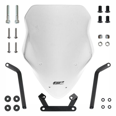 GP Kompozit Bajaj Pulsar NS 200 2011-2024 Uyumlu Uzun Tur Camı Şeffaf