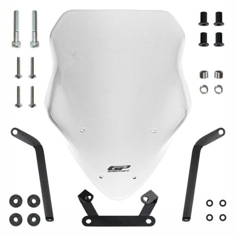 GP Kompozit Bajaj Pulsar NS 200 2011-2024 Uyumlu Uzun Tur Camı Şeffaf