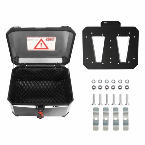 GP Kompozit Universal 75 lt Alüminyum Motosiklet Çantası Gri