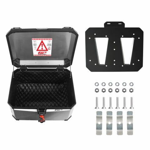 GP Kompozit Universal 75 lt Alüminyum Motosiklet Çantası Gri