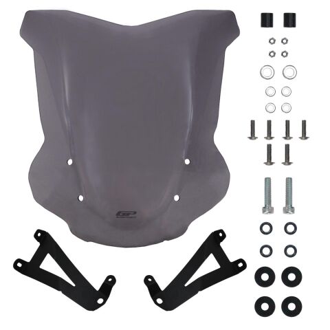 GP Kompozit BMW G 310 R 2018-2019 Uyumlu Ayaklı Ön Tur Camı Füme