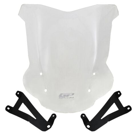 GP Kompozit BMW G 310 R 2018-2019 Uyumlu Ayaklı Ön Tur Camı Şeffaf