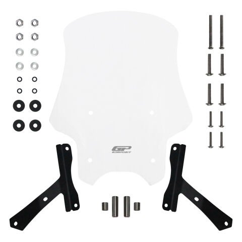 GP Kompozit Hero X-Pulse 200 2020-2024 Uyumlu Tur Camı Şeffaf