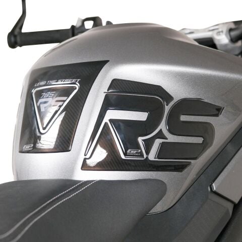 GP Kompozit Triumph Street Triple 765 RS 2023-2024 Uyumlu Tank Pad Seti Siyah-Karbon