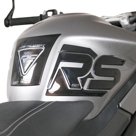 GP Kompozit Triumph Street Triple 765 RS 2023-2024 Uyumlu Tank Pad Seti Siyah-Karbon